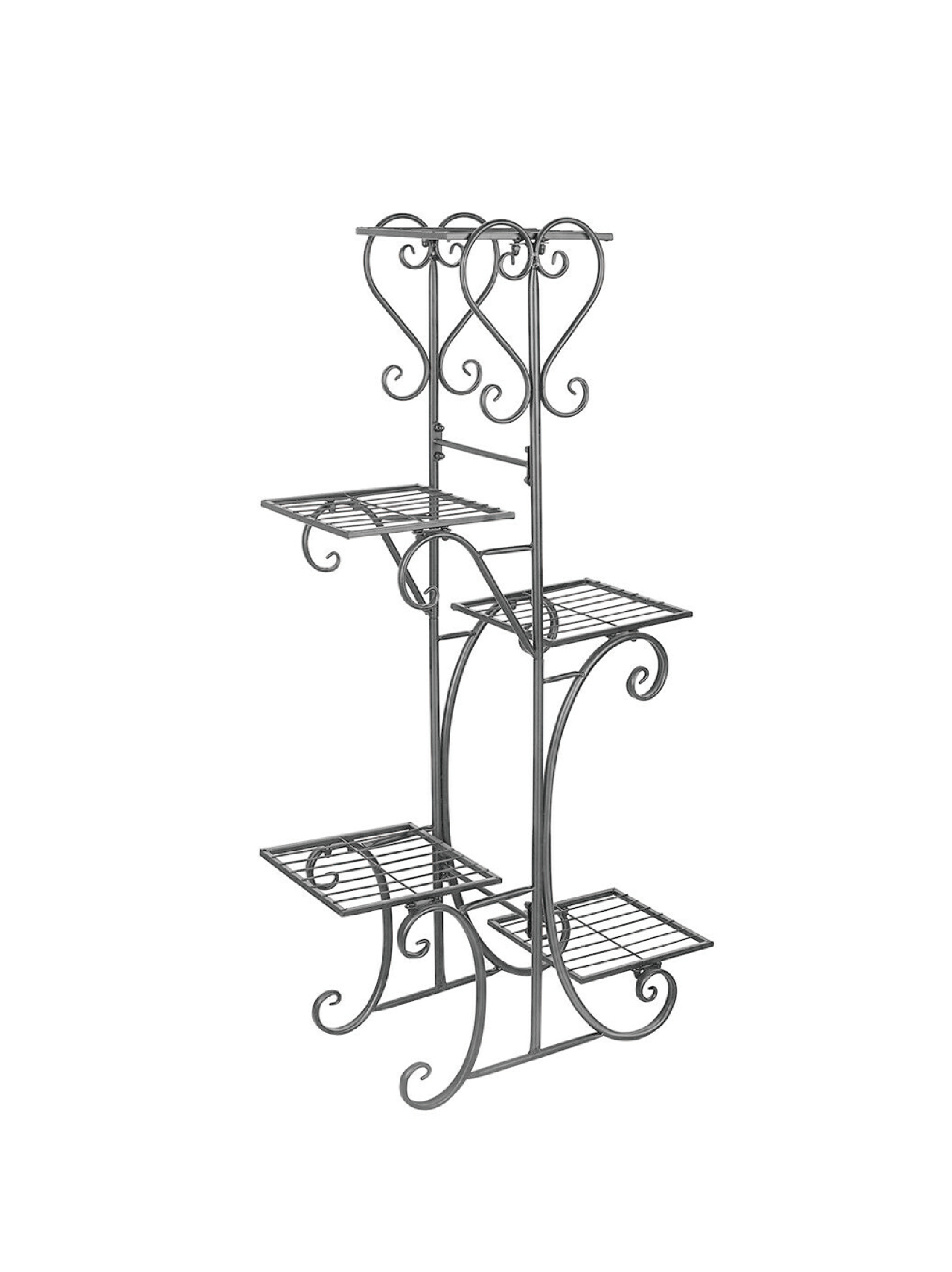 Garden 5 Tier Metal Flower Pot Holder Plant Stand Shelf Rack Planter Display