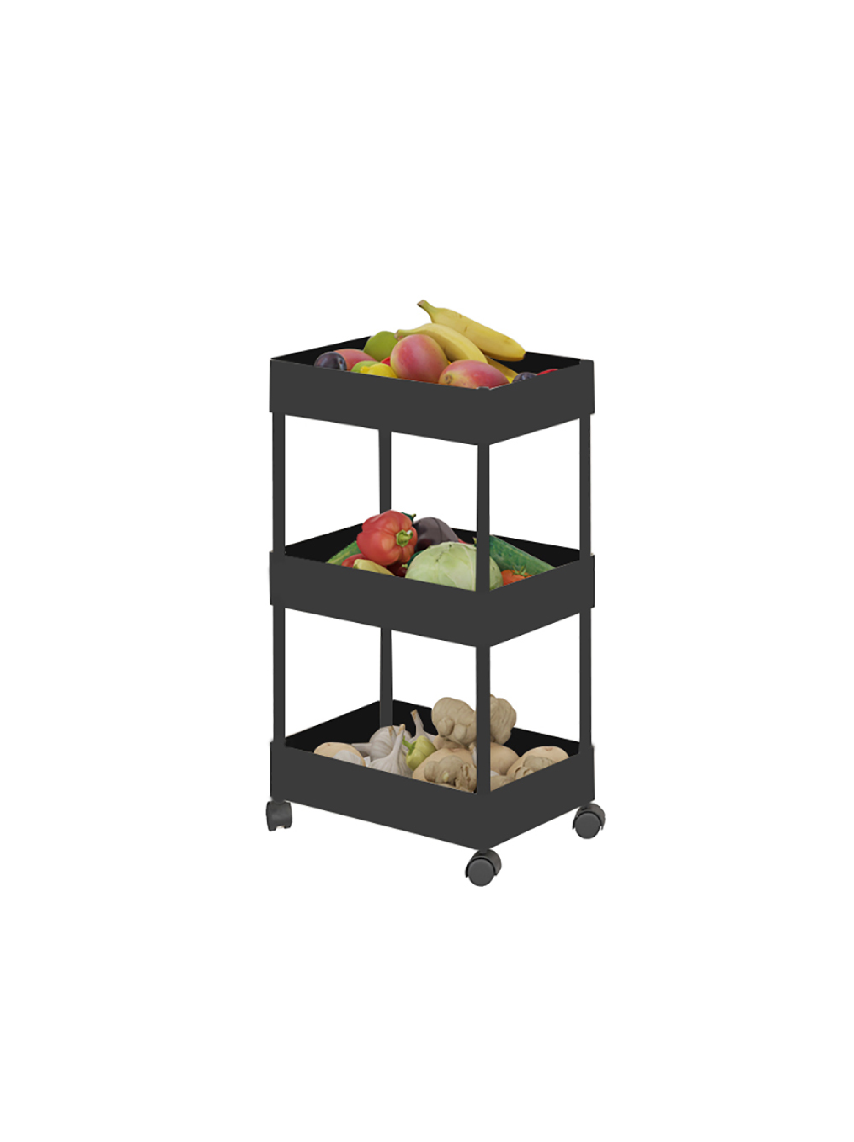 Multi-Layer Cart Shelf Storage Rack Vegetable Kitchen Removable Floor Bathroom