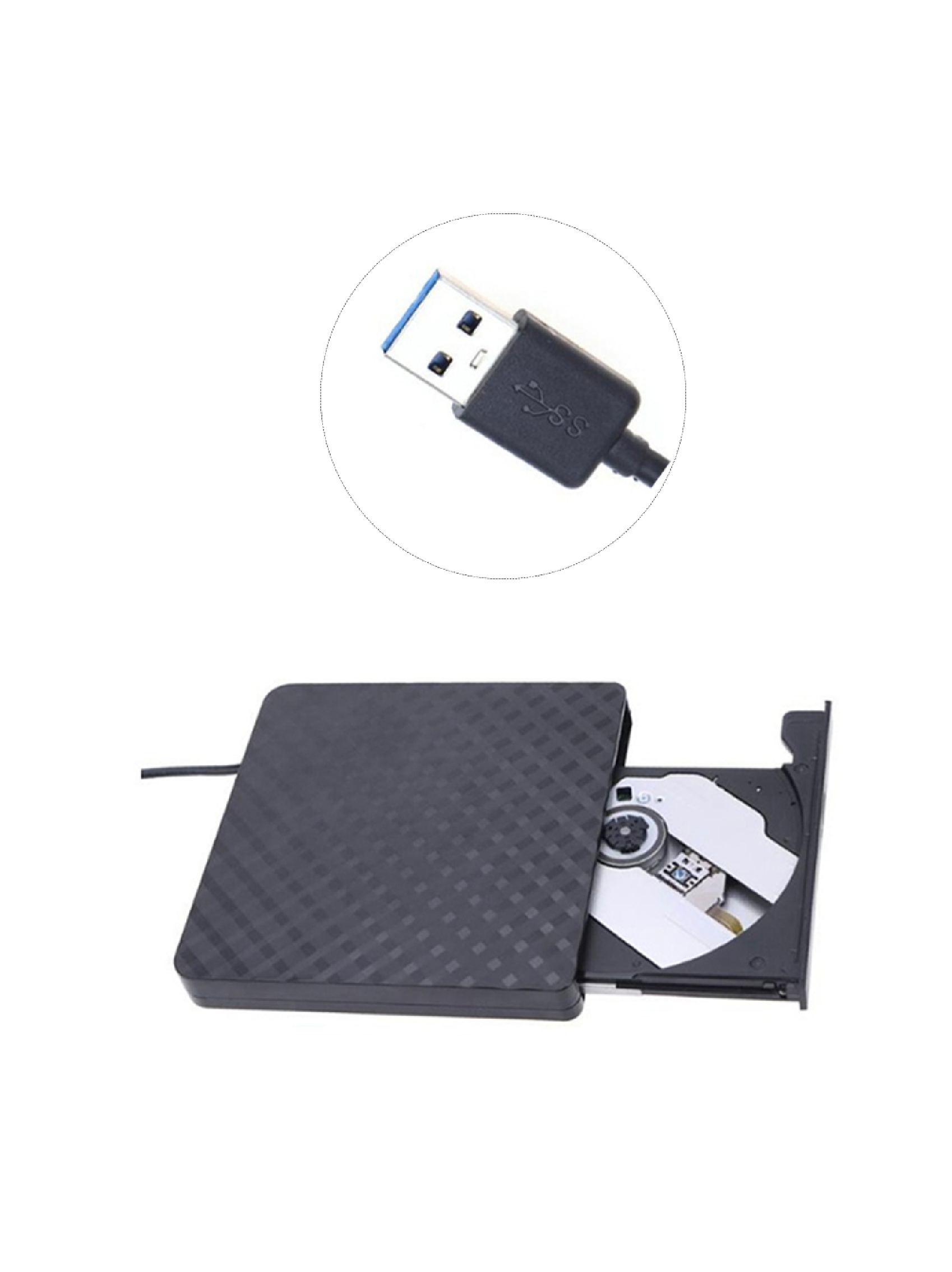 External USB 3.0 DVD RW CD Writer Drive Burner Reader Player Slim for Laptop PC