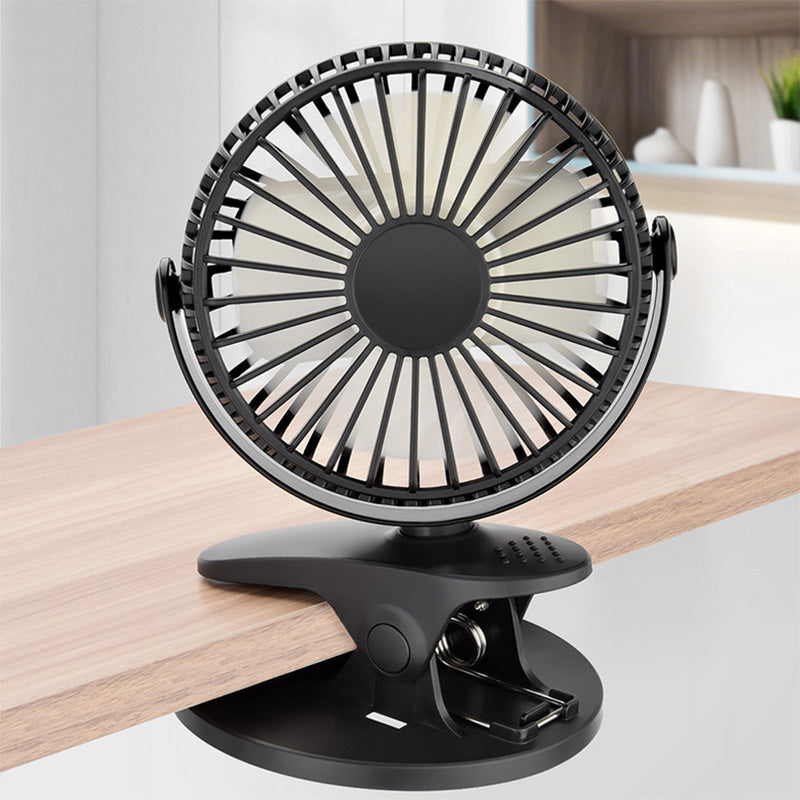 New 360 Clip Electric Rechargeable Fan Mini Desktop Adjustable Handheld Tilt