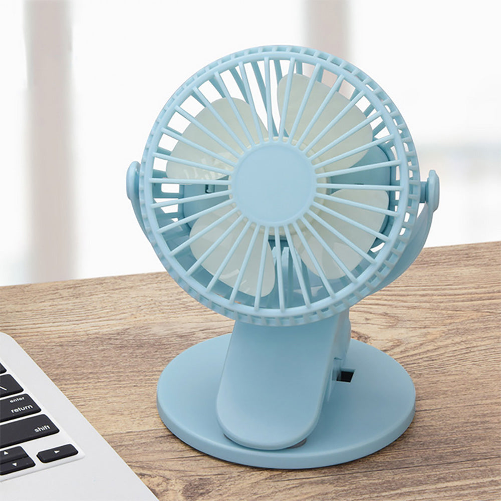 New 360 Clip Electric Rechargeable Fan Mini Desktop Adjustable Handheld Tilt